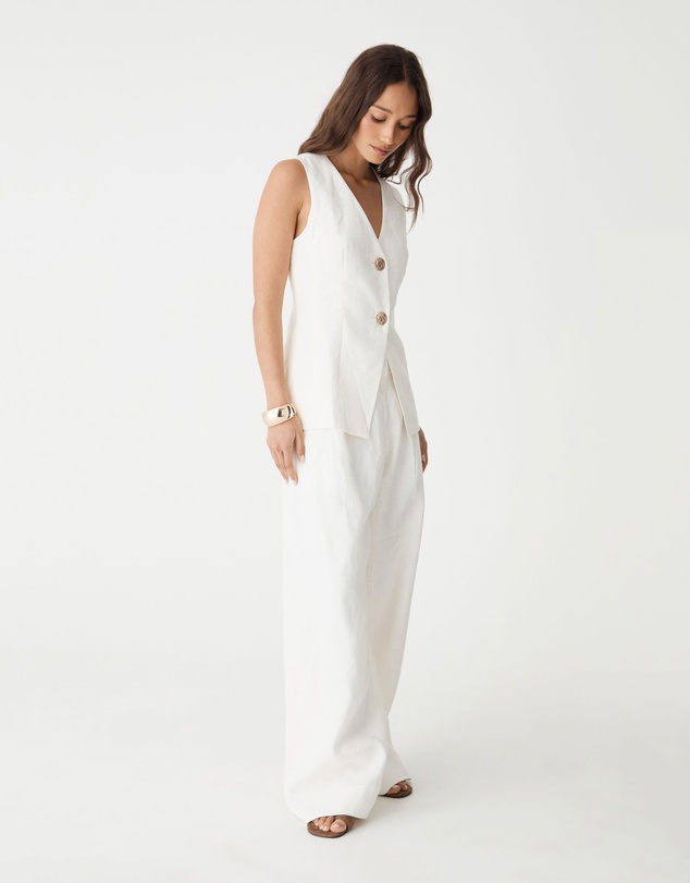 Forcast - Ami V-Neck Linen Vest