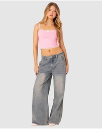 EDIKTED - Alara Lace Trim Tank Top