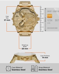 Diesel - Mr. Daddy 2.0 Gold Tone Chronograph Watch