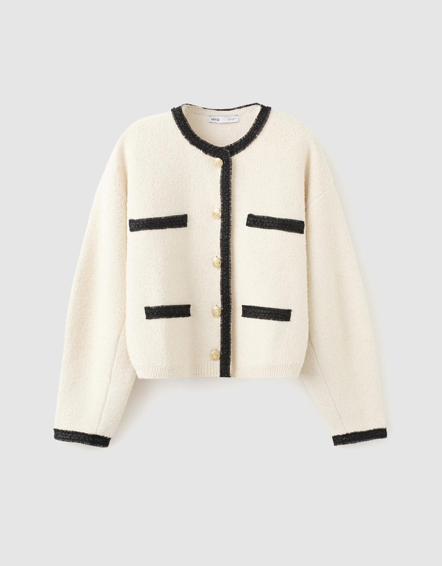 M.N.G - Contrasting Ribbed Cardigan