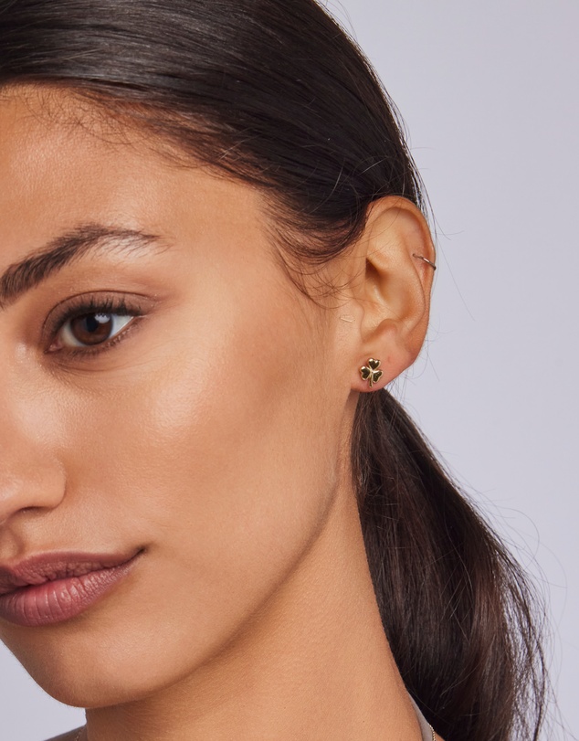 Zoe Olivia - 9K Gold Clover Stud Earrings