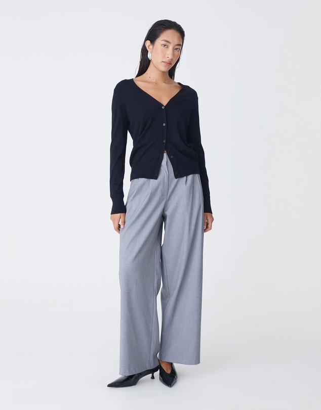 Forcast - Nicolette V-Neck Knit Cardigan
