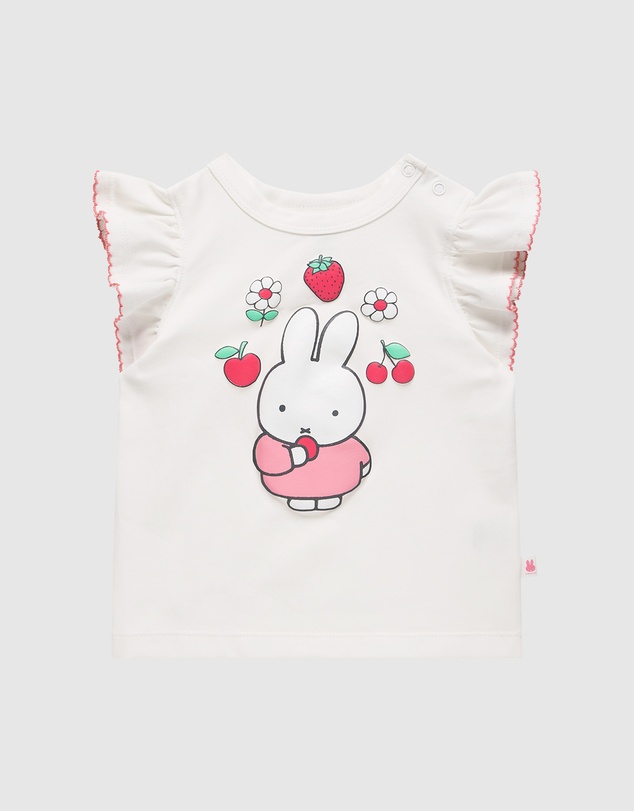Kynd Baby - Miffy Frill Tee in Snow White