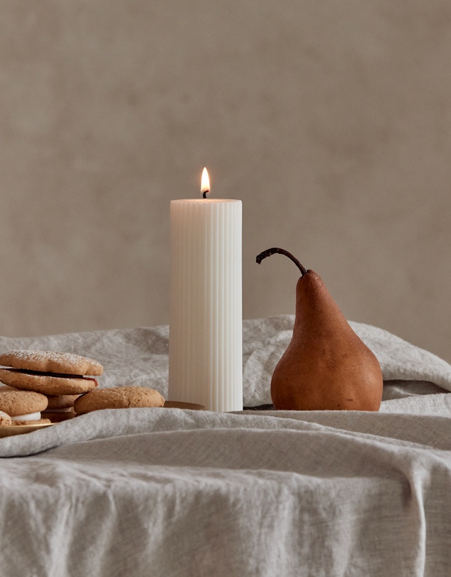 Black Blaze - Wide Column Pillar Candle Party Set