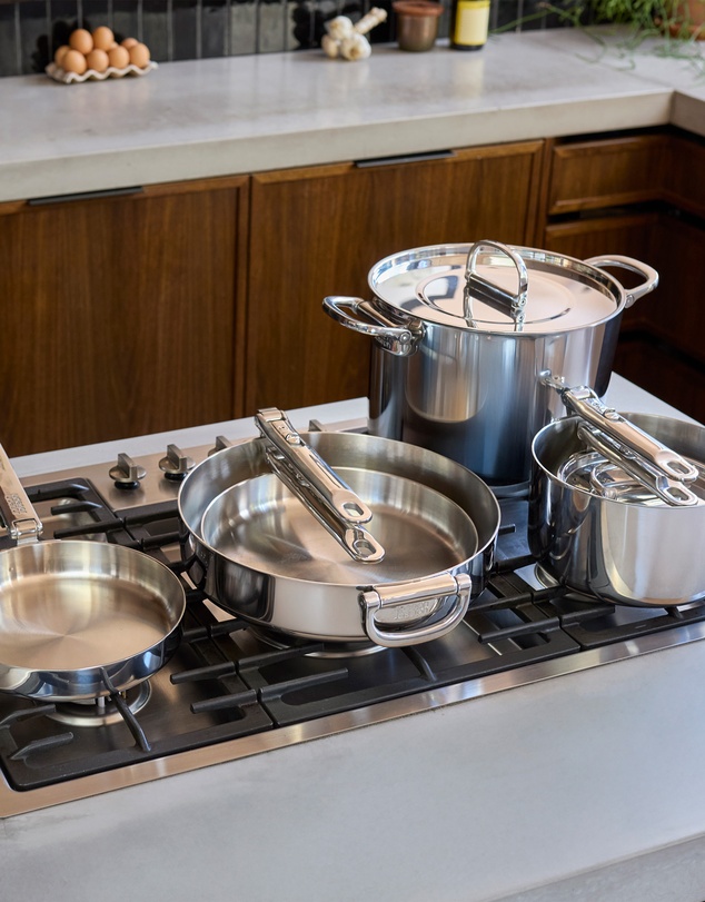 Joseph Joseph - Space Steel 6-piece Stainless-steel Cookware Set with Folding Handles