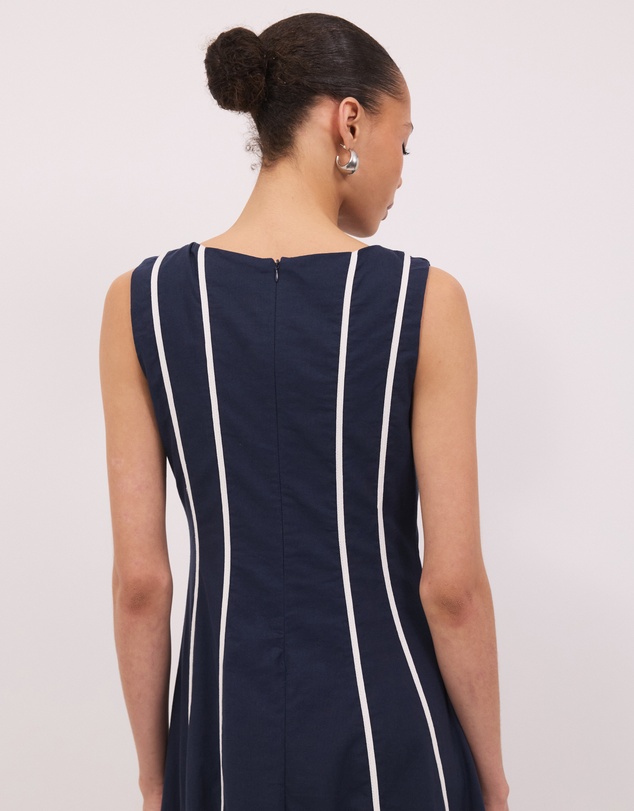 Calli - Zara Contrast Seam Midi Dress