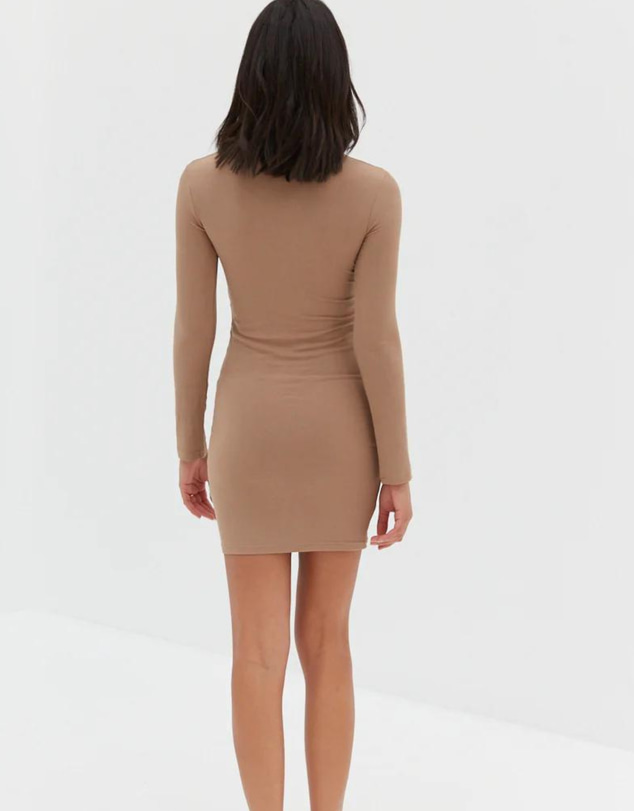 Style Addict - Long Sleeve Ribbed Dress