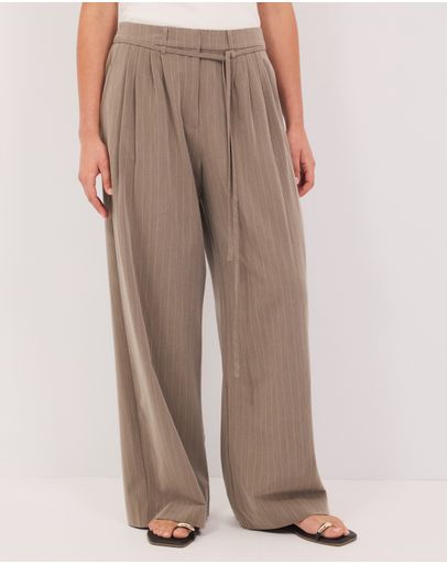Taupe Pinstripe