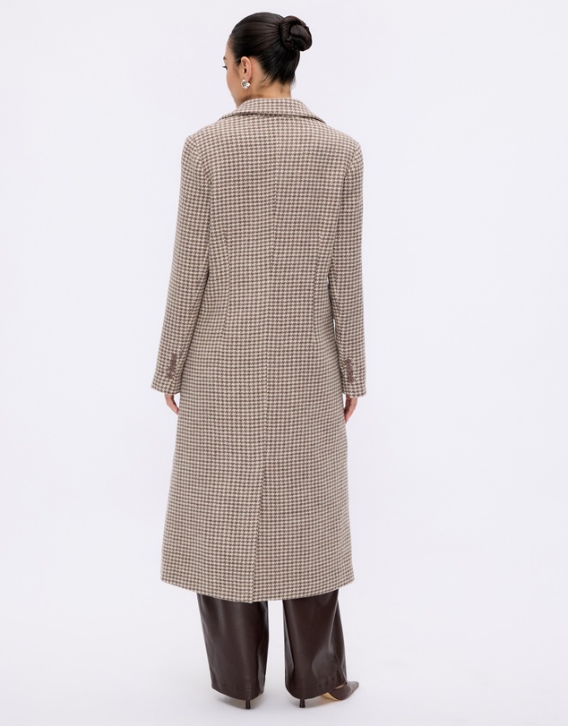 Minima Esenciales - Leni Wool Houndstooth Coat
