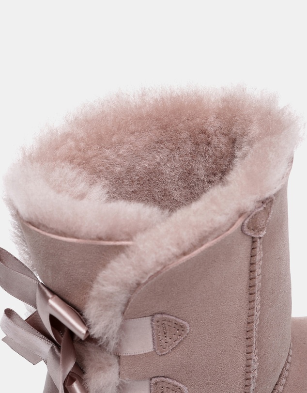 EVERAU - EverAU Ugg Short Back Bow Sheepskin Upper UGG Boots