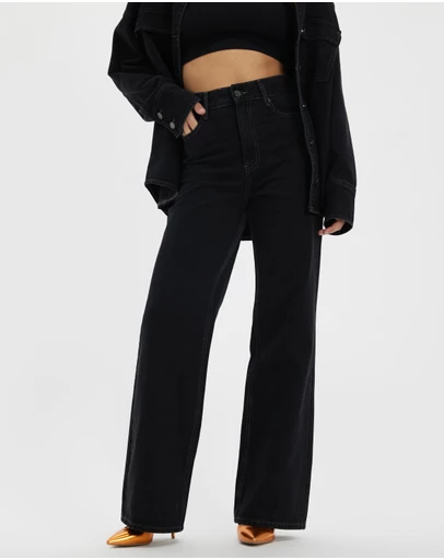 Dazie - London Fever High Waisted Wide Leg Jeans