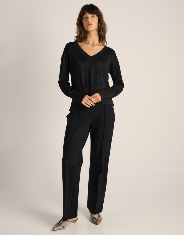 Fate + Becker - Oriane Sparkle V-Neck Knit