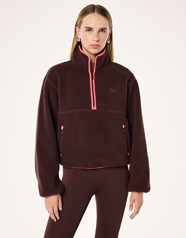 P.E Nation - Verde Sherpa Quarter Zip Jacket