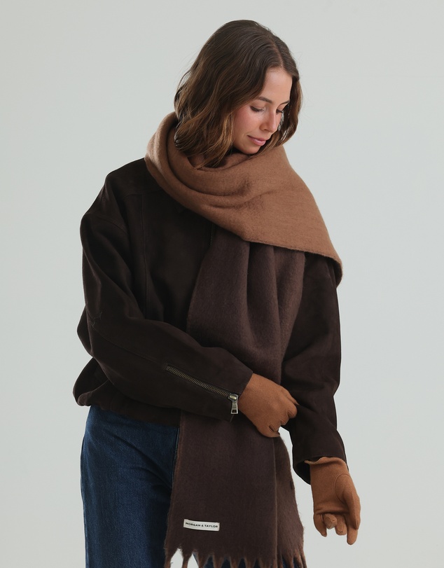 Morgan & Taylor - Valentina Wool Blend Gloves in Beige
