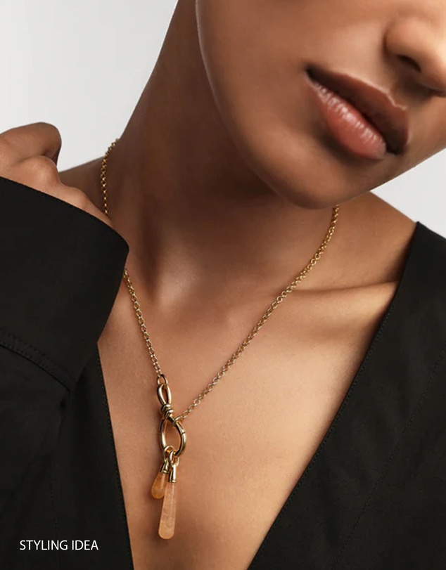 PDPAOLA - Yellow Aventurine Large Drop Pendant