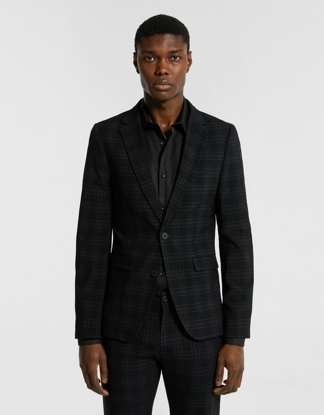 yd. - Alpa Check Stretch Blazer
