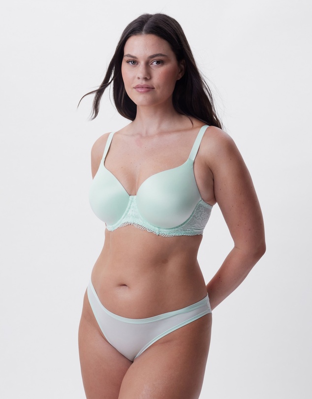Bras N Things - Body Bliss Lace Full Cup Bra - Mint Green