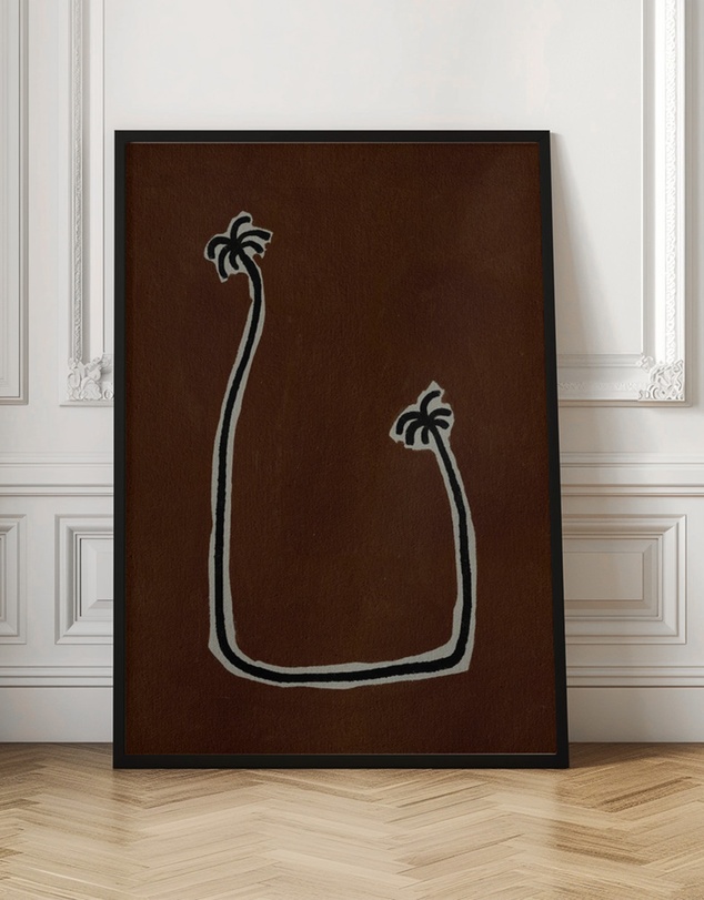 Olive et Oriel - Soul Bound - Brown by Shatha Al Dafai Art Print