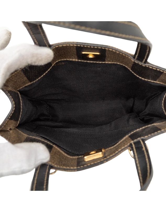 Pre-Loved by Azura Reborn - Pre-Loved Pequin Coated Canvas Logo Convertible Tote