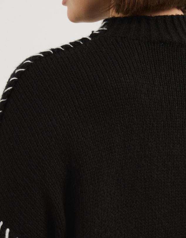 Atmos&Here Curvy - Arna Blanket Stitch Jumper