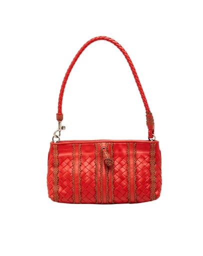 Pre-Loved by Azura Reborn - Pre-Loved Leather Intrecciato Stripe Shoulder Bag