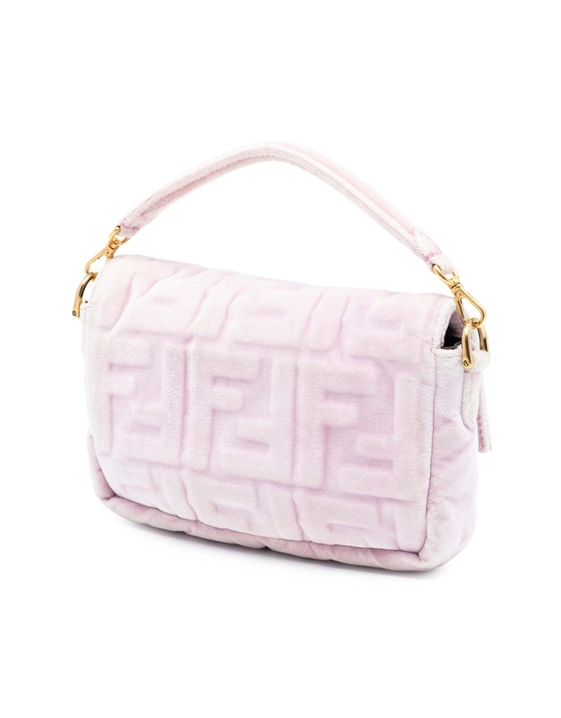 Pre-Loved by Azura Reborn - Pre-Loved Mini Zucca Embossed Velvet Baguette Satchel