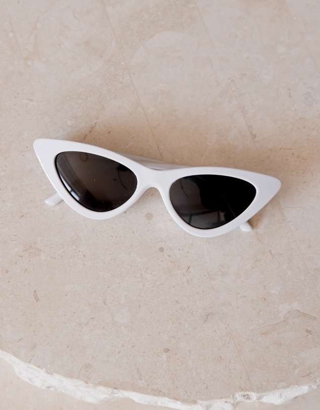 The White Collection - Brittany - Flirty White Bridal Sunglasses