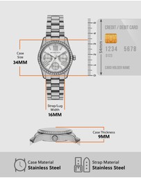 Michael Kors - Lexington Silver Chronograph Watch