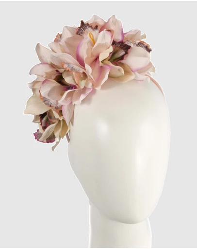 Max Alexander - Large Pink Flower Headband Fascinator