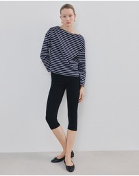 M.N.G - Striped Boat Neck Sweatshirt