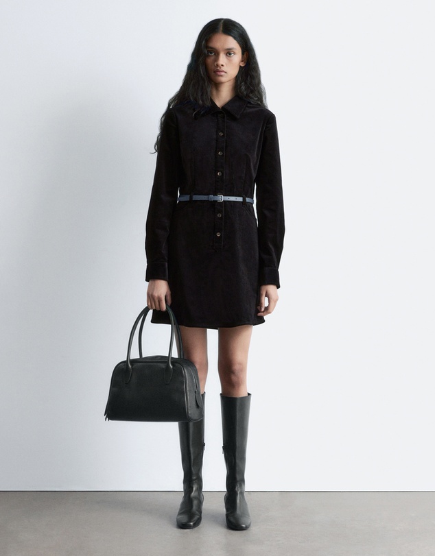 & Other Stories - Belted Velvet Mini Dress