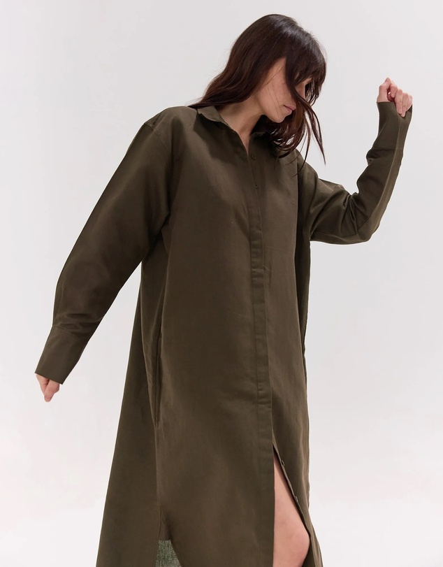 Cloth & Co. - The Shirt Dress | Olive