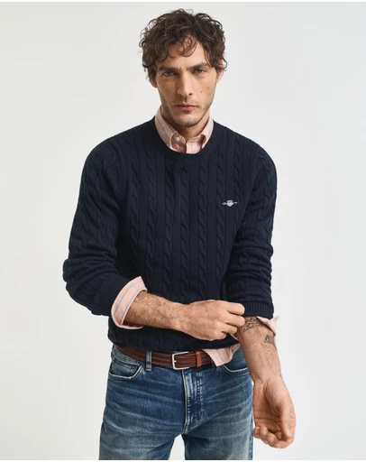 Gant - Cotton Cable Crew Neck Knit