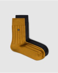 Sockdaily - Honey & Raven 2 Pack Quarter Socks