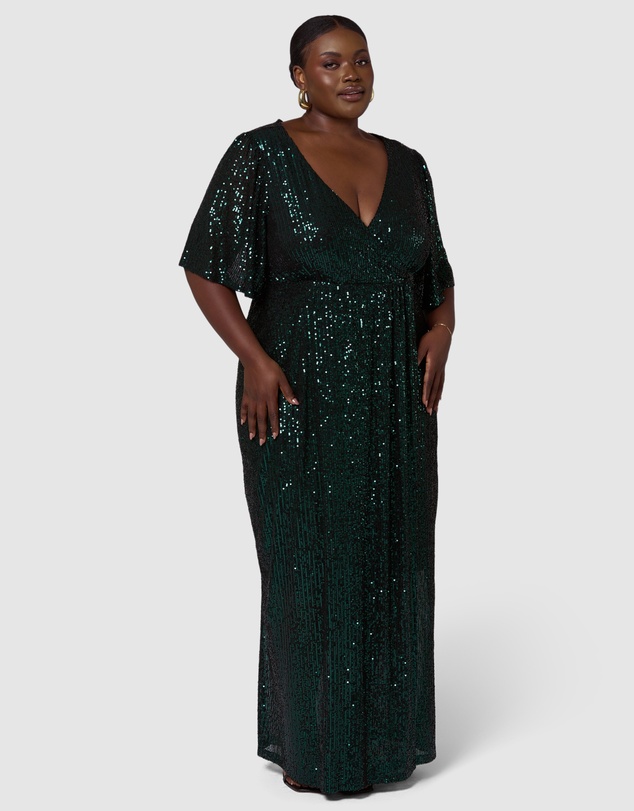 Pink Dusk by Curve Project - Lure Sequin Maxi Dress