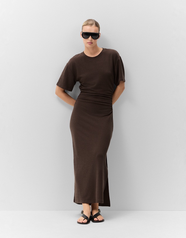 UNISON - Textured Tuck Detail Dress