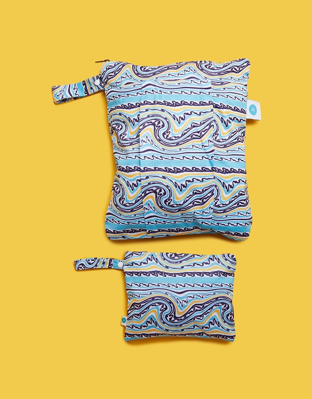 itti bitti - Double Pocket Wetbag 2-Pack - Summer Wave 