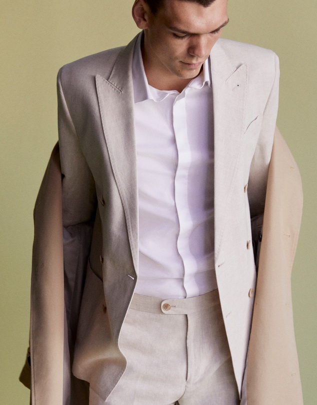 SABA - Elias Linen Cotton Double Breasted Blazer