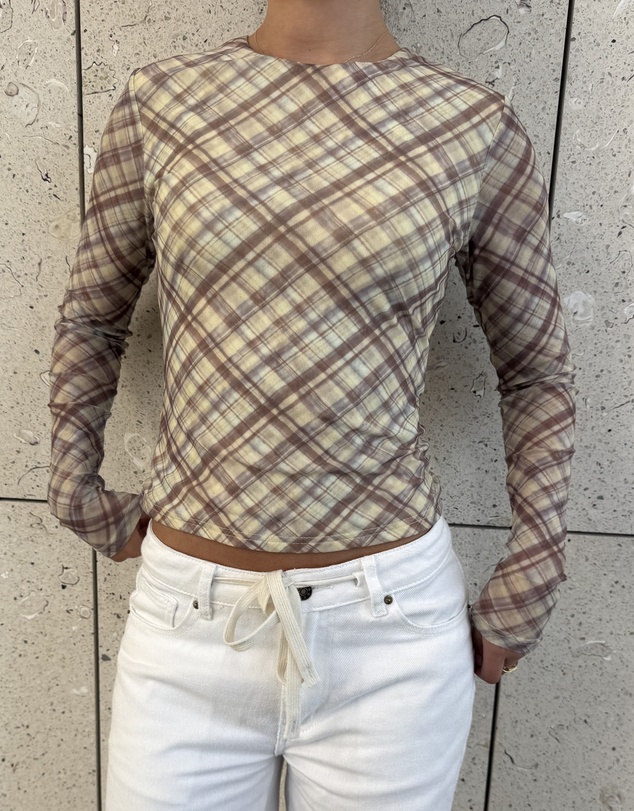 Dazie - Rush Hour Long Sleeve Mesh Top