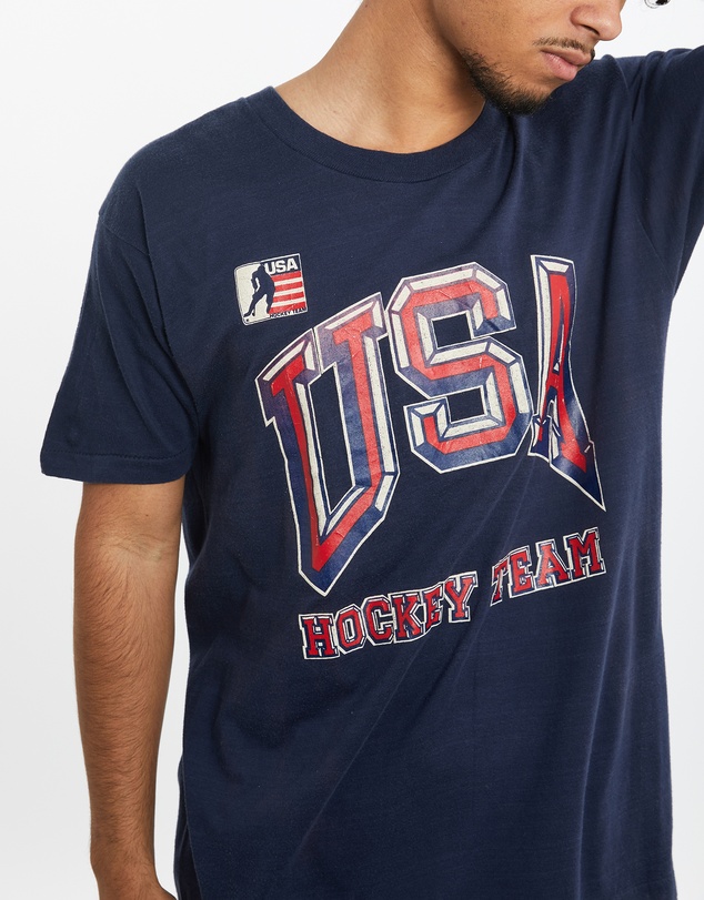 Vintage by The Real Deal - Pre Loved - 80s USA Hockey Team Tee