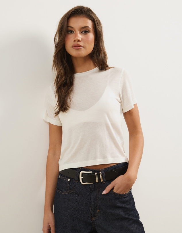 Atmos&Here - Wool Blend Short Sleeve T-Shirt