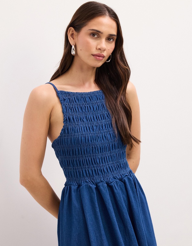 The Fated - Jemima Soft Denim Maxi Dress