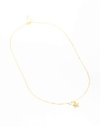 Lovisa - Gold Plated Sterling Silver Starfish Freshwater Pearl Chain Necklace