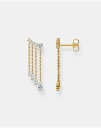 THOMAS SABO - THOMAS SABO Waterfall Earrings with White Stones Gold