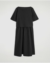 COS - Layered Boat-Neck Midi Dress