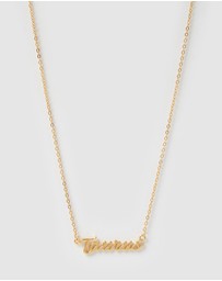 Izoa - Taurus Written Star Sign Necklace