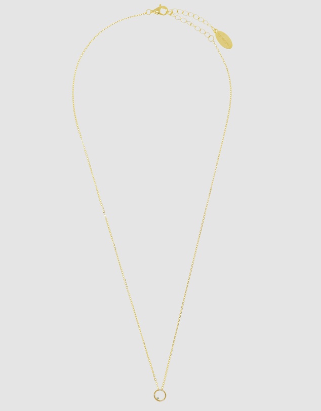 Georgini - Georgini Opal Glow Blue Created Opal Circle Gold Pendant