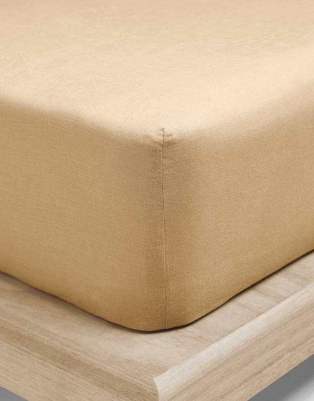 Aura Home - Evie Stonewash Organic Cotton Sheet Set in Caramel