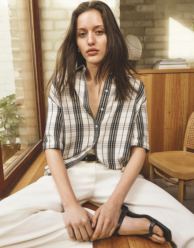 Country Road - Washable Silk Check Shirt