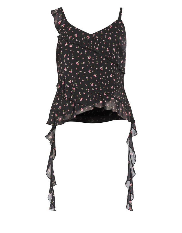 City Chic - Waverly Frill Print Top